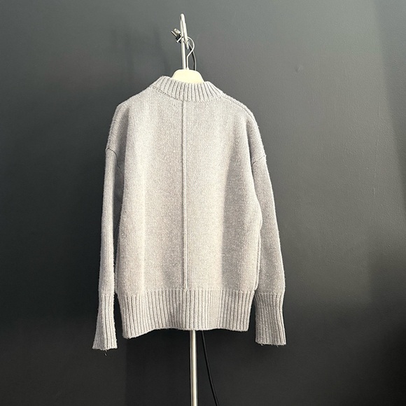 La Ligne Light Gray Crew Neck Sweater - Picture 3 of 4
